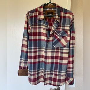 CQR XL 100% Cotton Men’s Button Down long Sleeve Flannel Shirt